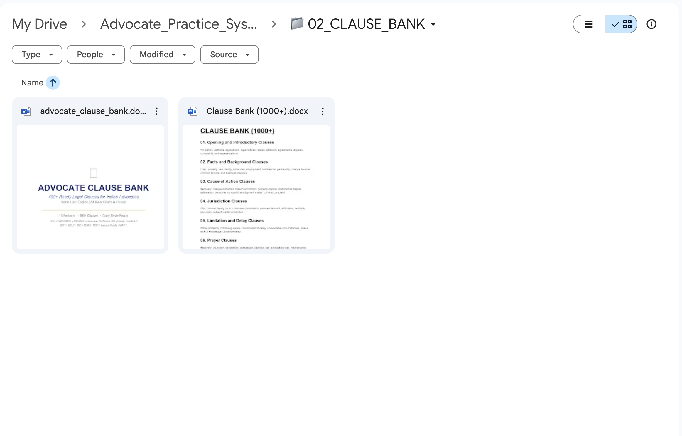 Clause Bank Preview